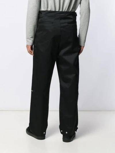 JIL SANDER ZIP DETAIL TROUSERS - 黑色