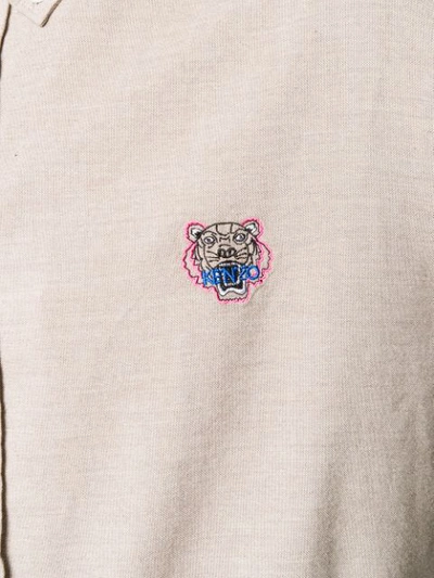 Shop Kenzo Tiger Button-down Shirt In Neutrals