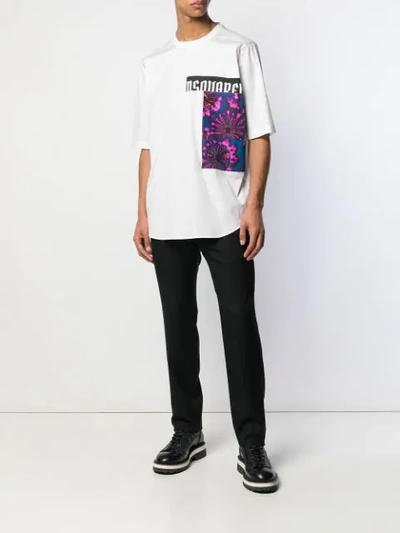 Shop Dsquared2 Photographic Print T-shirt In White