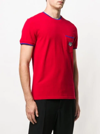 Shop Kenzo Tiger Embroidered T In Red