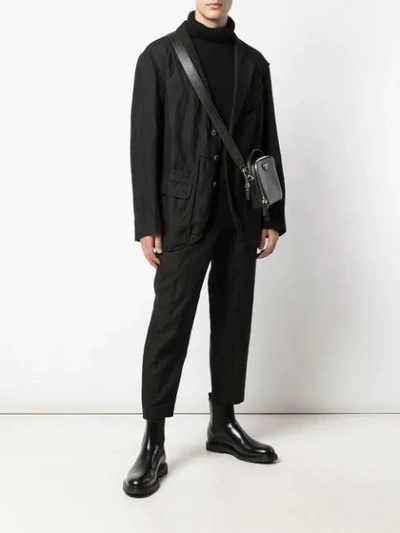 Shop Ziggy Chen Single Breasted Blazer In Black