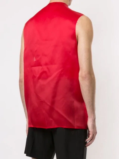 Shop Raf Simons Toyah Print Tank Top In Red