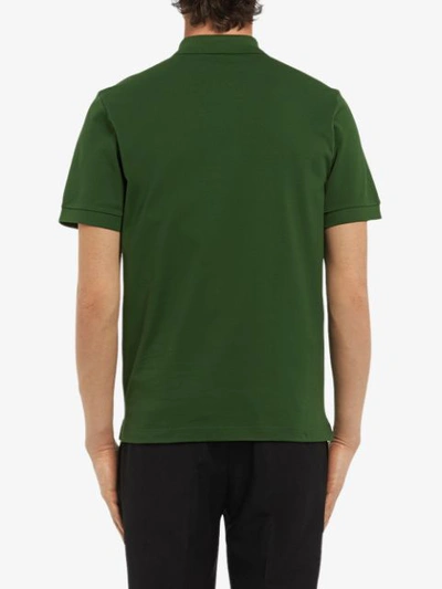 Shop Prada Piqué Polo Shirt - Green