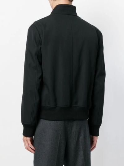 Shop Ami Alexandre Mattiussi Patch Pockets Zipped Jacket In Black