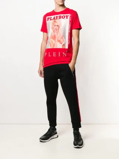 Shop Philipp Plein X Playboy Printed T In Red