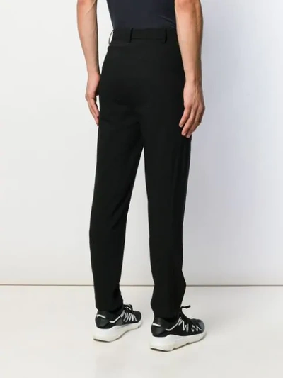 Shop D.gnak By Kang.d Wool Blend Tapered Trousers In Bk Black