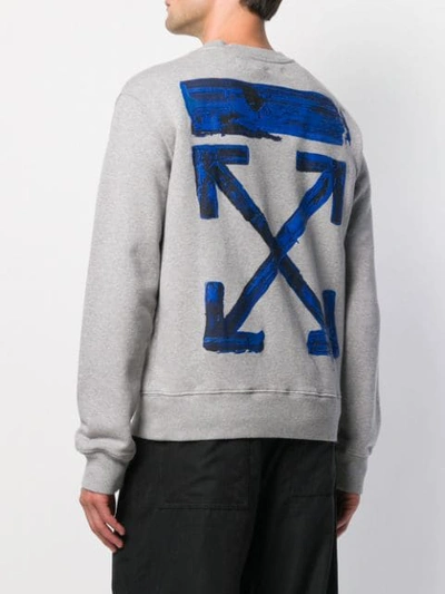 Shop Off-white Arrows Print Sweatshirt In Grey