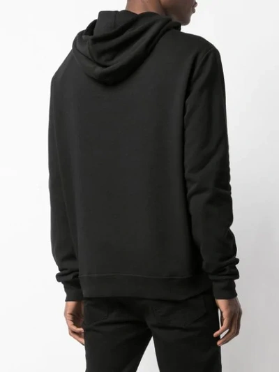 Shop Saint Laurent Beam Print Hoodie In Black
