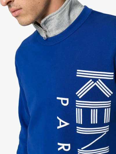 Shop Kenzo Graphic Logo Sweatshirt In Blue