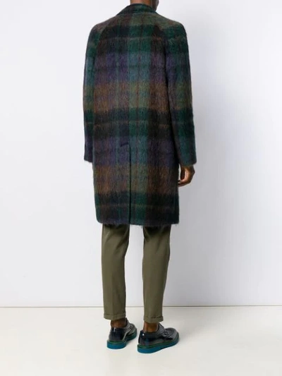 Shop Etro Checked Coat In Eamz