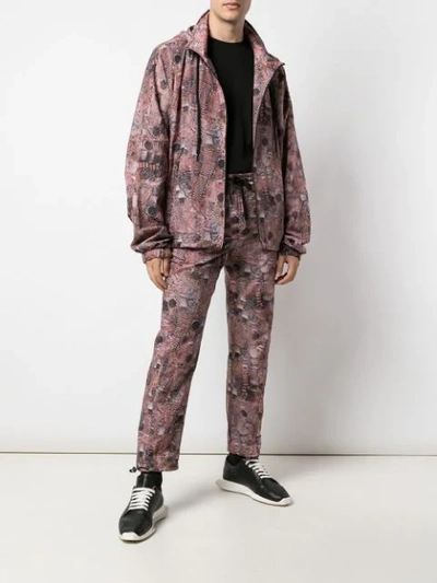 Shop Alexander Wang Watch Print Track Jacket In Purple