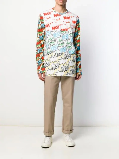 Shop Comme Des Garçons Shirt Comic Print Sweatshirt In White