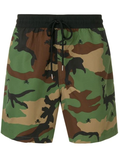 Shop Polo Ralph Lauren Drawstring Camouflage Shorts In Green