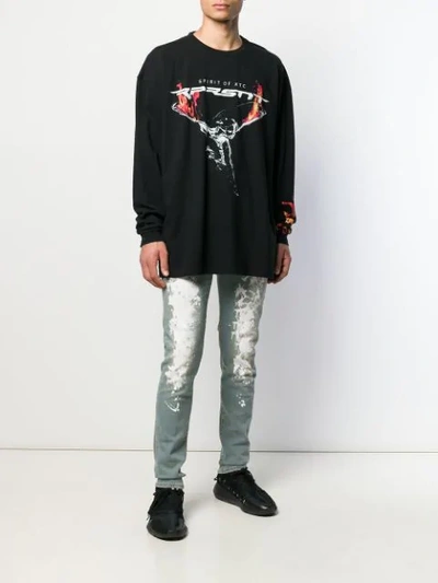 REPRESENT SLIM PAINTER JEANS - 蓝色