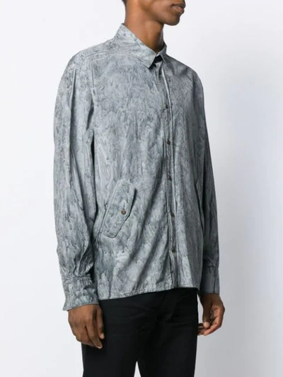 Shop Mr & Mrs Italy Coated Shirt In Grey