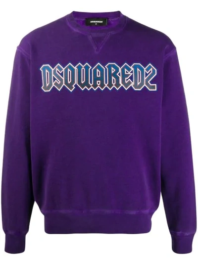 Shop Dsquared2 Logo Print Sweatshirt In Vu