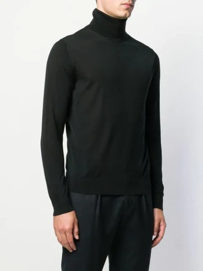 ERMENEGILDO ZEGNA ROLL NECK JUMPER - 黑色