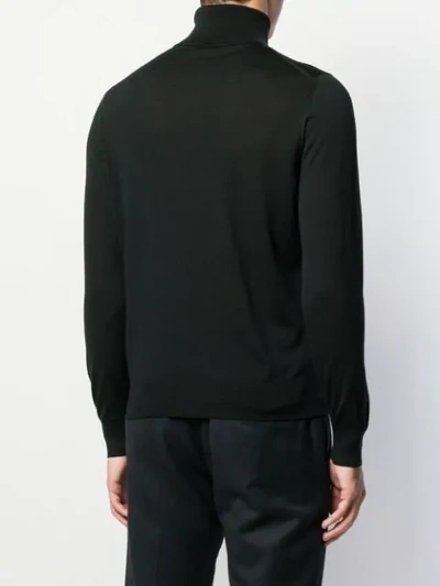 Shop Ermenegildo Zegna Roll Neck Jumper In Black