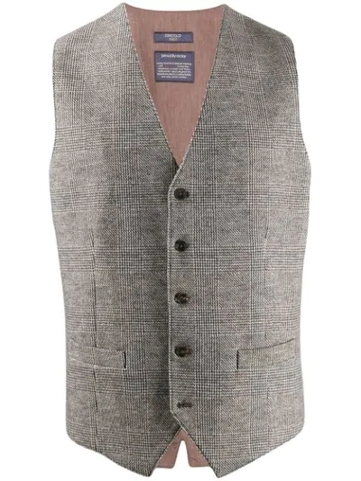 Shop Circolo 1901 Two-tone Waistcoat In Gray