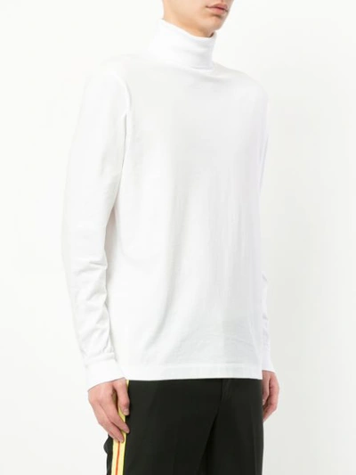 Shop Wood Wood Roll Neck Sweater In White