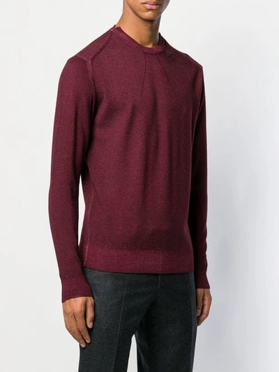 Shop Entre Amis Round Neck Sweater In Red