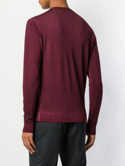 Shop Entre Amis Round Neck Sweater In Red