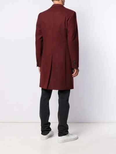 Shop Sandro Single-breasted Coat In Red