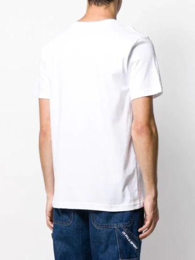 Shop Apc Printed Cotton T-shirt In White
