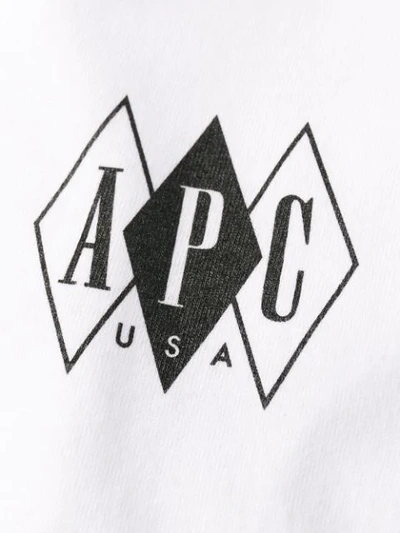 Shop Apc Printed Cotton T-shirt In White