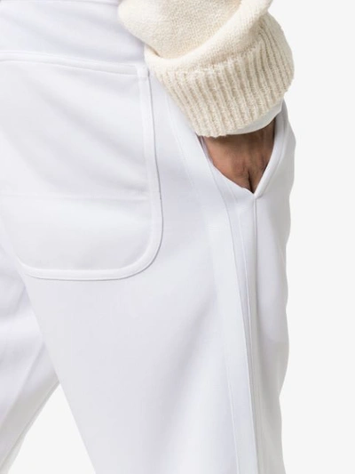 Shop Comme Des Garçons Homme Deux White Side Stripe Sweat Pants