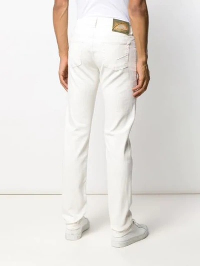 Shop Hand Picked Slim-fit Jeans In 112 Off White