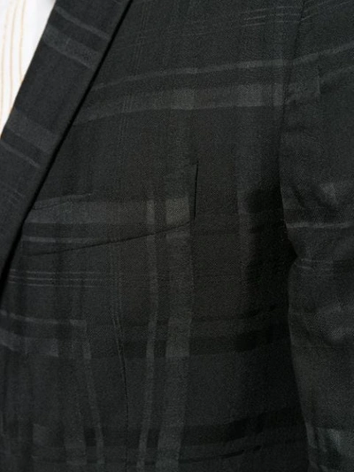 Shop Fendi Chequerboard Deconstructed Jacket In Black