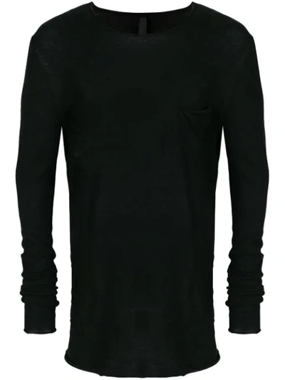 Shop Poème Bohèmien Poème Bohémien Chest Pocket Knitted T-shirt - Black