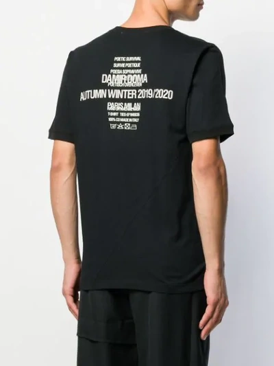 Shop Damir Doma Printed Cotton T-shirt In Black