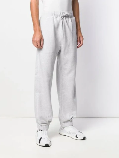 Shop Msgm Logo Jogging Trousers In Grey