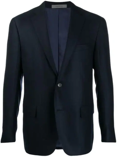 Shop Corneliani Tailored Slim Blazer In Blue