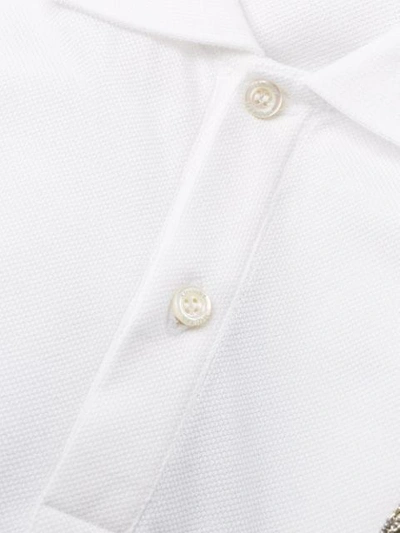 Shop Alexander Mcqueen Skull Polo Shirt In White