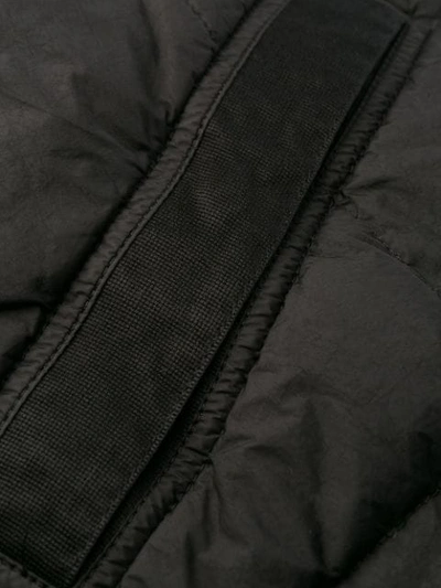 Shop Stone Island Padded Hooded Jacket In Black