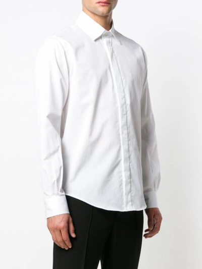Shop Maison Margiela Classic Concealed Buttons Shirt In White