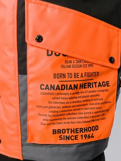 Shop Dsquared2 Canadian Heritage Gilet In Orange