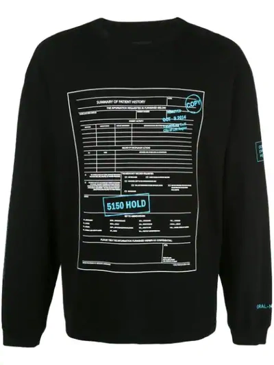 Shop Rta Medical History Sweatshirt In Black