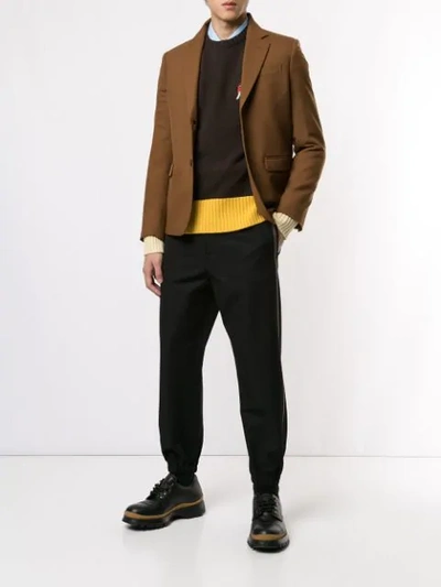 Shop Marni Tailored Blazer In Brown