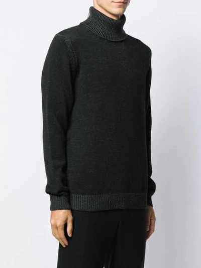 ROBERTO COLLINA RIBBED ROLL NECK SWEATER - 黑色