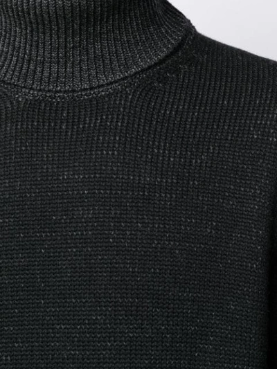 ROBERTO COLLINA RIBBED ROLL NECK SWEATER - 黑色