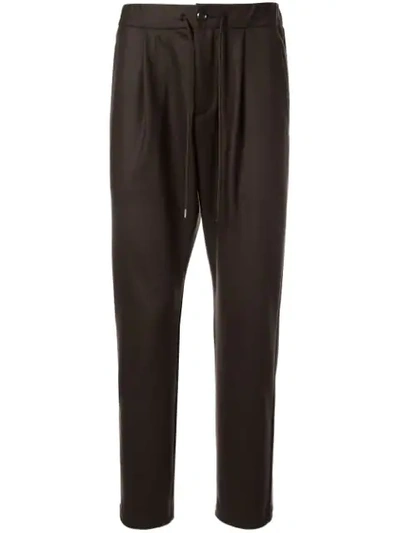 Shop Attachment Drawstring Waist Trousers In Brown