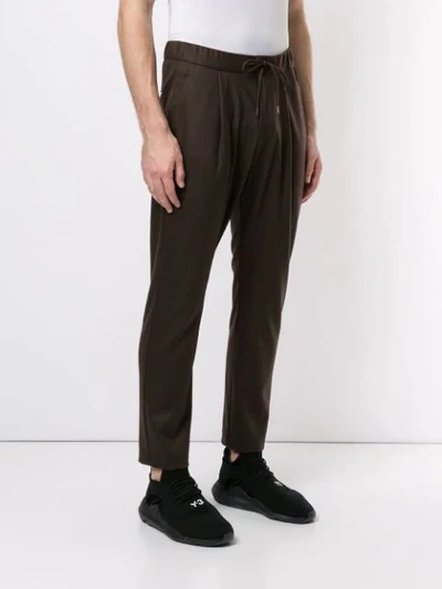 Shop Attachment Drawstring Waist Trousers In Brown