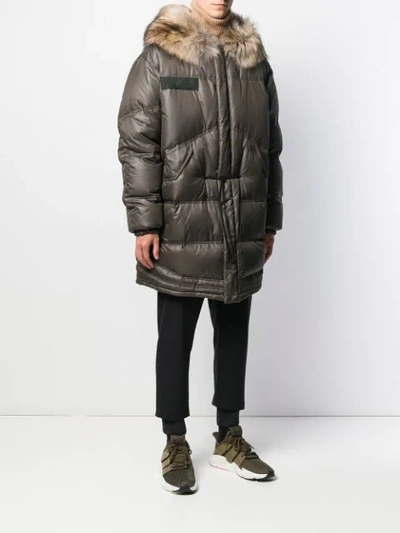 Shop As65 Feather Down Puffer Jacket In 795 Olive Cherry Inside