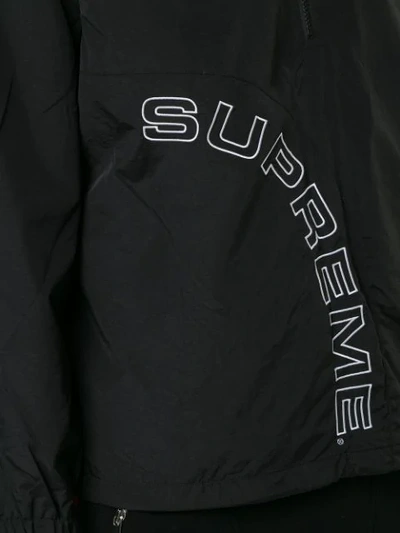 Shop Supreme Corner Arc Half-zip Pullover In Black