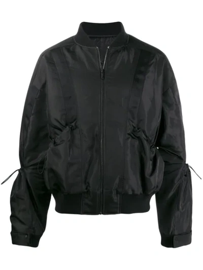 Shop D.gnak By Kang.d Web Detail Bomber Jacket In Black