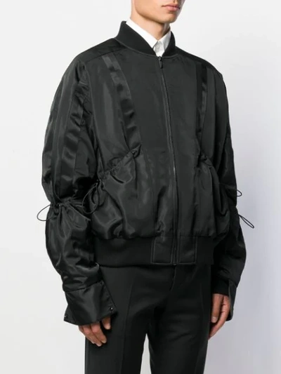 Shop D.gnak By Kang.d Web Detail Bomber Jacket In Black